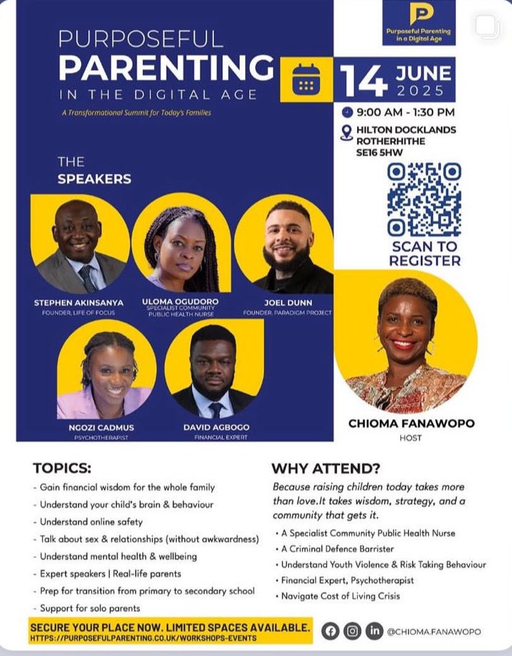 Purposeful Parenting Summit 2025 – event leaflet